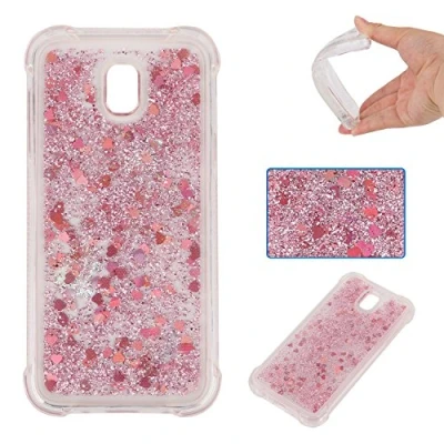 Abbildung von Handyhülle Galaxy J5 2017 Glitzer Flüssig, 3D Flüssig Bewegende Treibsand Fließend Flüssigkeit Quicksand Transparent Stoßfest Silikon Schutzhülle Bumper Case Hülle für Samsung