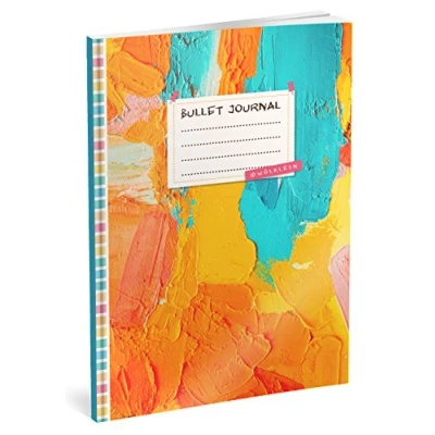 Abbildung von Bullet Journal: Punktraster Notizbuch (Ca. A5) + 100 Seiten Vintage Softcover TOP Motiv: Oilpainting Dot Grid Journal, Kalligraphie Übungsheft, Punktpapier +++ Jetzt mit Register