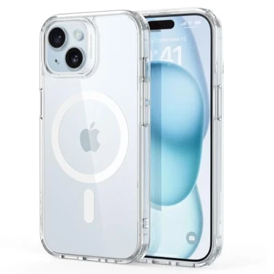 Abbildung von ESR für iPhone 15 Plus Hülle, kompatibel mit MagSafe, Militärnorm Schutz, vergilbungsbeständig, Kratzfeste Rückseite, magnetisches HandyHülle Case Plus, Classic Series, Klar