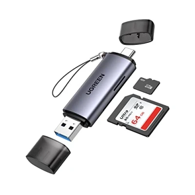Abbildung von UGREEN SD / Micro Kartenleser für USB 3.0 Typ C Adapter grau