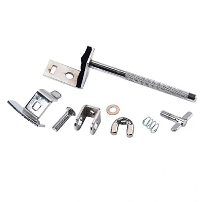Abbildung von Alnicov Metall Basstrommel Halterung für Cowglocken, Schlagzeug Hardware, zum Einstellen einer Kuhglocke nach oben oder unten