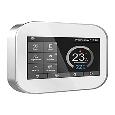Abbildung von WiFi Thermostat mit LCD Farbdisplay Touch Screen für Kessel App zur Kalibrierung der Temperatur