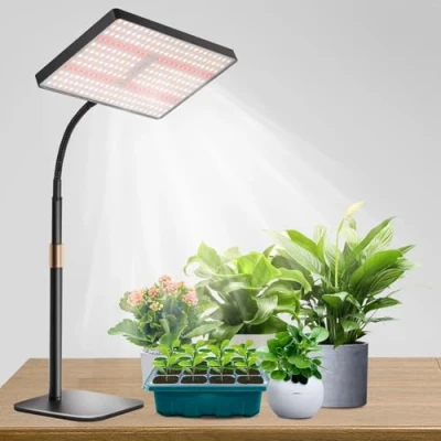 Abbildung von Railee Pflanzenlampe LED Vollspektrum 286 LEDs Grow Lampe mit UV IR 4/8/12 Stunden Timer Dimmbares Pflanzenlicht Pflanzenleuchte Wachstumslampen für Zimmerpflanzen