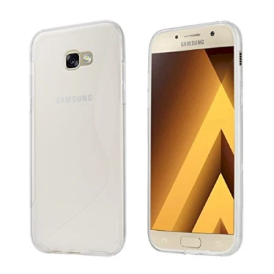 Abbildung von wortek TPU Hülle Samsung Galaxy A7 (2017) Case S Line Schutzhülle Transparent