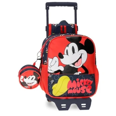 Abbildung von Disney Mickey Mouse Fashion Vorschulrucksack, anpassbar, 21 x 25 10 cm, Mikrofaser, 5,25 l, bunt, anpassbar an den Trolley