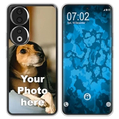 Abbildung von PhoneNatic personalisierte Handyhülle für Honor 90 Custom Case in schwarz zum selbst gestalten mit eigenem Foto Bild Text individuell (Custom Clear, 90)