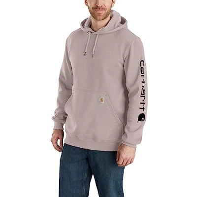 Abbildung von Carhartt Herren Loose Fit Midweight Logo Sleeve Graphic Sweatshirt, Asphalt Heather, Small
