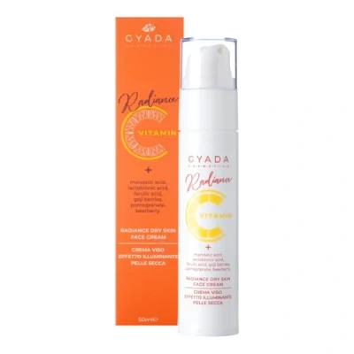 Abbildung von GYADA COSMETICS, Radiance Dry Skin Face Cream, Gesichtscreme zum Aufhellen trockener Haut, antioxidativ und feuchtigkeitsspendend, gegen Alters Expressionszeichen, Vitamin C Basis, 50 ml