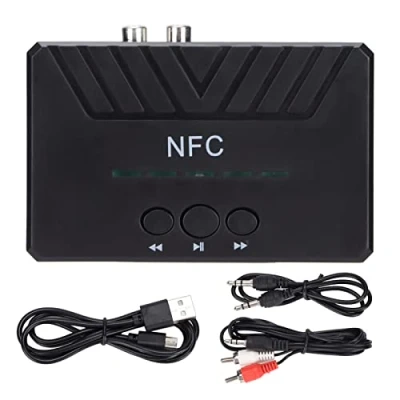 Abbildung von Wireless Audio Receiver, NFC Bluetooth 5.0 Receiver AUX Adapter, für Musik Streaming Sound System Arbeit, Kompatibel mit TV Computern, Mobiltelefonen, Stereoanlagen, Leistungsverstärker