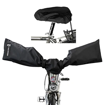 Abbildung von NC 17 Universal Lenkerschutz Ebike mit Sattelschutz │E Bike Fahrrad Lenkerschutzhülle│Transportschutz für Heckträger│Fahrradträger│Schutzhülle E Bike│Regenschutz und robust