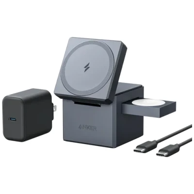 Abbildung von Anker 3 In 1 Cube Kabelloses Schnellladegerät 15W Grau