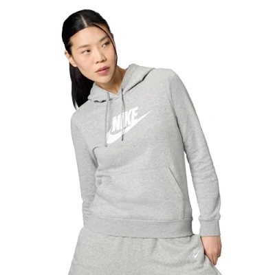Abbildung von Nike Sportswear W NSW CLUB FLC GX PO HDY STD Kapuzenpullover, Damen, Größe: Medium, grey heather