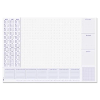 Abbildung von SIGEL Schreibunterlage Papier, 3 Jahre und Woche, Design Flieder, A2 (59.5 x 41 cm), fliederfarben, 30 Blatt H6355