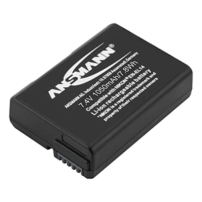 Abbildung von ANSMANN Li Ion Akku A Nik EN EL 14 7 4V / Typ 1050mAh Leistungsstarke Akkubatterie für Foto Digitalkameras der perfekte Ersatzakku Nikon Digicam uvm