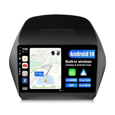 Abbildung von JOYX Android 13 Autoradio Passt für Hyundai IX35 (2010 2017) [4G+64G] Eingebaut DSP/Carplay/Android Auto Rückfahrkamera MIC KOSTENLOS 10.1 Zoll Mit Lenkradsteuerung 4G WiFi Bluetooth5.0 DAB