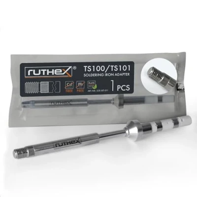 Abbildung von ruthex 1x Lötspitzen Adapter der Serie TS100 / TS101 PINECIL kompatibel mit Einschmelzhilfen LOE SET 011 zum Einsetzen von Gewindeeinsätzen im 3D Druck