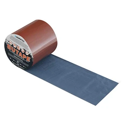 Abbildung von Parotec BuTape Aluminium Butylband Aludichtband Dachreparatur Gute Haftung auf Vielen Untergründen Wasserdicht UV und Witterungsbeständig Anwendungsfertig 75 mm x 10 lfm 5 Farben (Ziegelrot)
