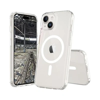 Abbildung von JT Berlin Pankow Clear Schutzhülle kompatibel mit Apple iPhone 15 (Stoßabsorbierend, Wireless Charging Qi/magnetisches Aufladen kompatibel, Kratzfest, Anti Fingerabdruck) transparent