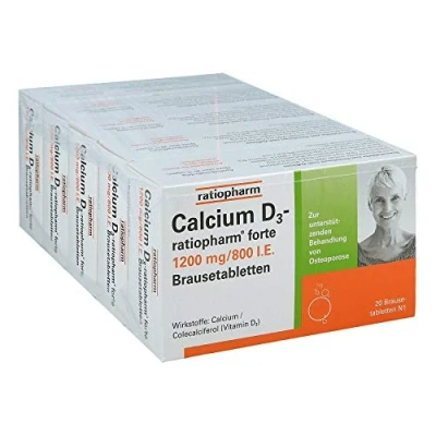 Abbildung von Calcium D3 ratiopharm forte Brausetabletten 100 St