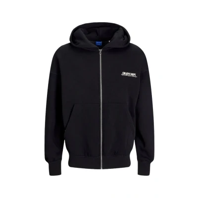 Abbildung von JACK &amp; JONES Herren Hoodie Kapuzenpullover JORROXBURY Zip Relaxed Fit S XXL, Größe:L, Farbe:Black 12270215