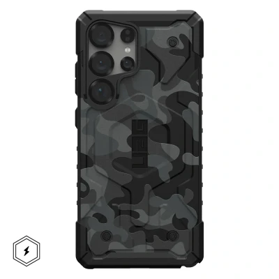 Abbildung von Samsung Galaxy S25 Ultra Hülle MagSafe Kunststoff UAG Hard Case/Backcover Handyhülle Schwarz Shockproof/Stoßfest