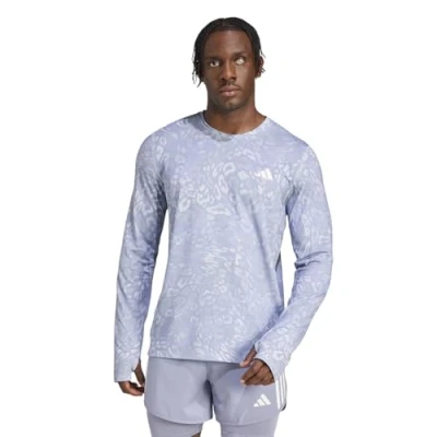 Abbildung von adidas Performance OWN THE RUN Climacool 3STRIPES Langarmshirt, Herren, Größe: Large, Dash grey violet tone