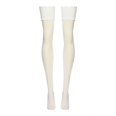 Abbildung von Wolford Touch Overkneestrümpfe, Damen, Größe: Small, White