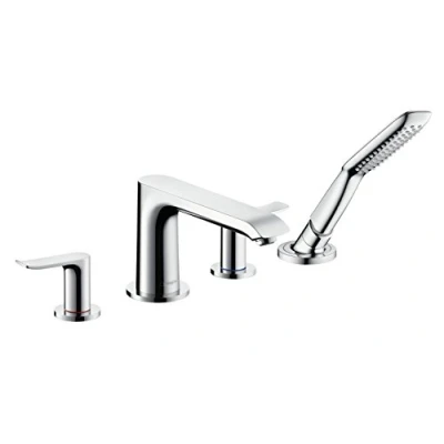 Abbildung von hansgrohe Wannenarmatur &quot;Metris&quot;, 4 Loch, chrom