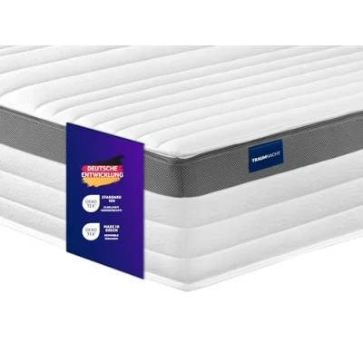 Abbildung von Traumnacht Premium 7 Zonen 500er Tonnentaschenfederkernmatratze, Härtegrad 3 (H3), 140 x 200 cm, Öko Tex Zertifiziert, produziert nach deutschem Qualitätsstandard