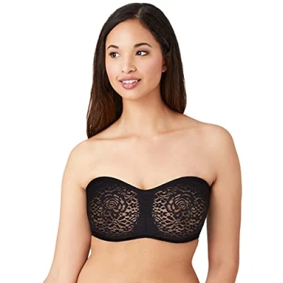 Abbildung von Wacoal BH Halo Lace Strapless Bra Schwarz B 70 Damen