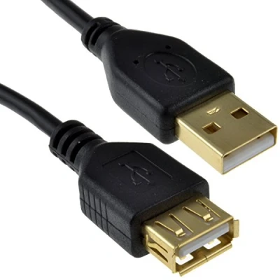 Abbildung von Vergoldeten USB 2,0 Verlängerung Anschlusskabel 24AWG Hoch Geschwindigkeit Kabel A Stecker Zum Buchse 0,25 m [0.25 Meter/0,25m]