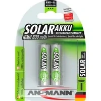 Abbildung von ANSMANN AG Solar Akku AA, 2 Stück, 800 mAh 1,2V NiMh (1.2 V)