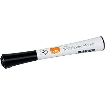 Abbildung von Nobo Glide Drywipe Whiteboardmarker Set, 4 Stück, Feine 1 mm Spitze, Schwarz, 1915392