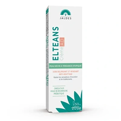 Abbildung von Elteans AD (EX Sensitive) Gesichts und Körpercreme, 50 ml, zur Befeuchtung Beruhigung empfindlicher atopischer Haut, bestehend aus 99,4 % natürlichen Inhaltsstoffen Labor JALDES