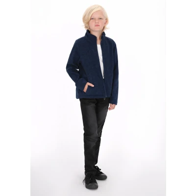Abbildung von Dreimaster Fleecejacke für Kinder, Größe: 140, Marine melange