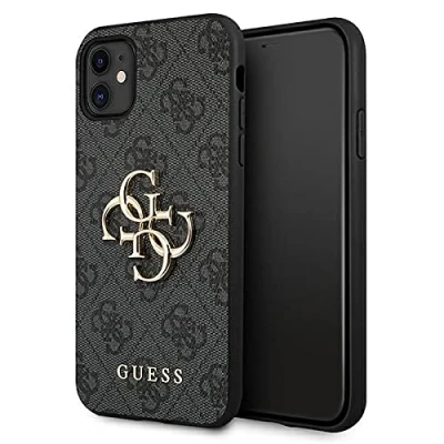 Abbildung von GUESS GUHCN614GMGGR Hülle für iPhone 11 6,1 Zoll Grau 4G Big Metal Logo