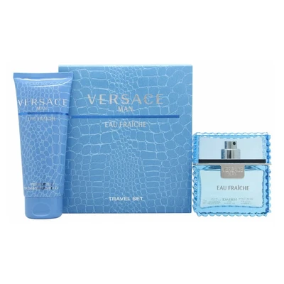 Abbildung von Versace Man Eau Fraiche Geschenkset 50ml EDT + 100ml Bad &amp; Duschgel 0,15 l