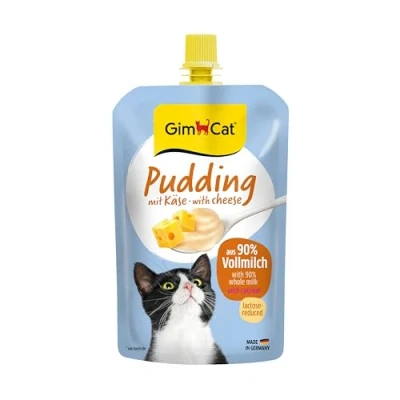 Abbildung von GimCat Pudding mit Käse Cremiger Snack für zwischendurch Kalzium Made in Germany (1 x 100 g)