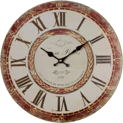 Abbildung von Myflair Möbel &amp; Accessoires Wanduhr &quot;&quot;Love&quot;&quot;, rund, Ø 33,8 cm, römische Ziffern, dekorativ in Küche Wohnzimmer