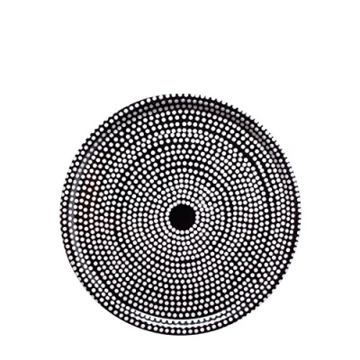 Abbildung von Marimekko Tablett Fokus Ø 46 cm schwarz, weiß Holz (beschichtet)