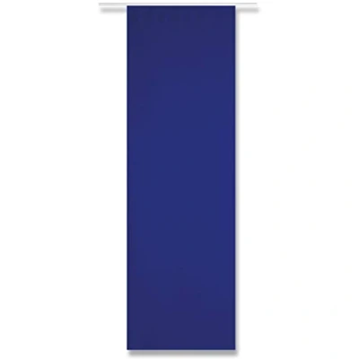 Abbildung von Arsvita Flächenvorhang Blickdicht Schiebegardine in BxL 60x245cm (Blau) inkl. Beschwerungsstange und Paneelwagen Vorhang mit Klettband