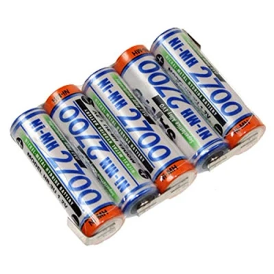 Abbildung von 5er Reihe Akku/Akkupack 6V 2700mAh F1x5 Zelle AA HR 3U Mignon
