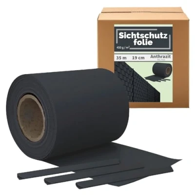 Abbildung von Kingpower Sichtschutzstreifen Sichtschutz PVC Doppelstabmattenzaun Anthrazit 35m