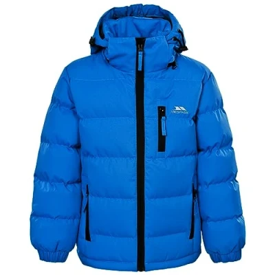 Abbildung von Trespass Tuff, blau, 5/6, wasserdichte Jacke mit abnehmbarer Kapuze für Kinder/Jungen, 5—6 Jahre, blau