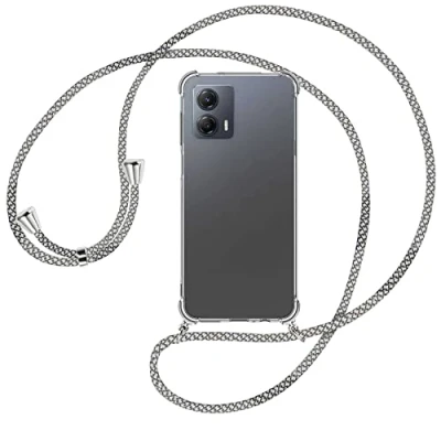 Abbildung von mtb more energy® Handykette kompatibel mit Motorola Moto G53 5G Fancy Fishnet Smartphone Hülle zum Umhängen Anti Shock Full TPU Case