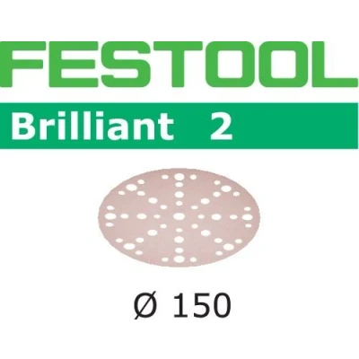 Abbildung von FESTOOL 575147 Multi Jetstream Schleifscheiben Brilliant 2, Durchmesser 150 mm, Korn 120 100 Stück