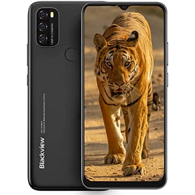 Abbildung von Blackview A70 Android 11 Smartphone ohne Vertrag, 6,5’’ HD+ Bildschirm, 8,3mm schlank&amp;leicht, 5380mAh Akku, Octa Core 3GB+32GB, 13MP+5MP,Dual SIM Handy 4G, Gesichtsentsperrung&amp;Fingerabdruck Schwarz