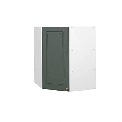 Abbildung von Vicco Eckhängeschrank Fame Line, Grün Gold Landhaus/Weiß, 57 cm