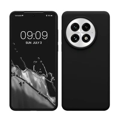Abbildung von kwmobile Hülle kompatibel mit OnePlus 13 Silikon Handy Case Handyhülle weiche Oberfläche kabelloses Laden Schwarz