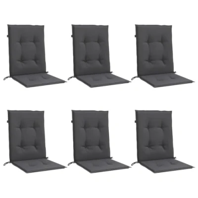 Abbildung von vidaXL Sitzauflage Niedriglehner Auflagen 6 Stk Melange Anthrazit 100x50x4cm Stoff, (6 St)